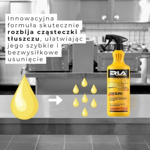 ERLA Degri - profesjonalny odtłuszczacz kuchenny 1L | uniwersalny, gotowy do użycia