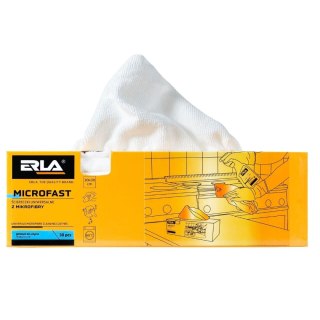 ERLA Microfast - białe ściereczki z mikrofibry 30 szt. | bezszwowe, profesjonalne