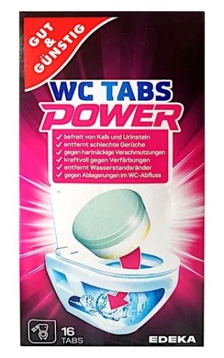 Tabletki czyszczące do WC - tabs power 16 x 25 g