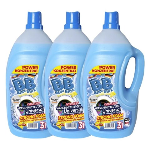 Żel do prania silna piana uniwersalny Blau Blitz 3000 ml koncentrat