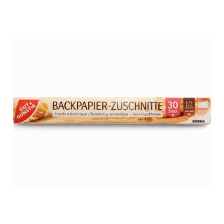 EDEKA Papier do pieczenia arkusze 30 szt. - nieprzywierający, gotowe formatki