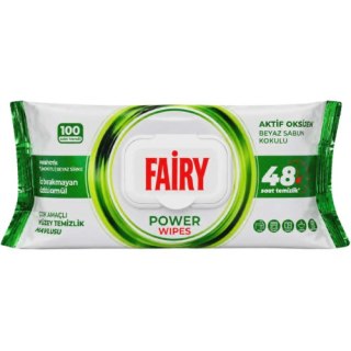FAIRY Power Chusteczki Czyszczące Białe Mydło 100 szt Antybakteryjne