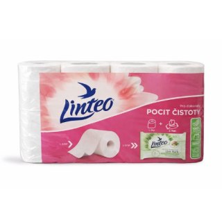 Linteo Papier toaletowy Linteo 8 rolek - miękki, wytrzymały, biały papier WC