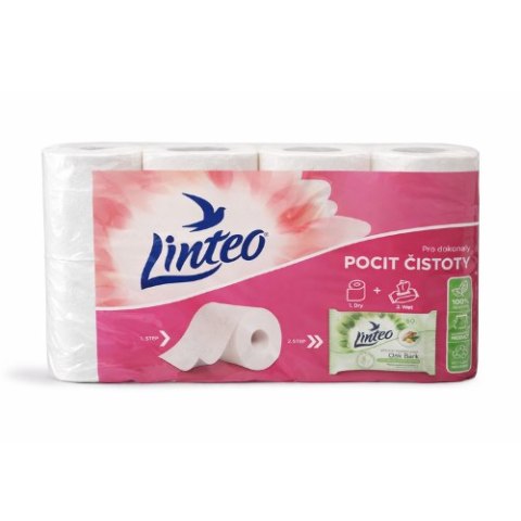 Linteo Papier toaletowy Linteo 8 rolek - miękki, wytrzymały, biały papier WC