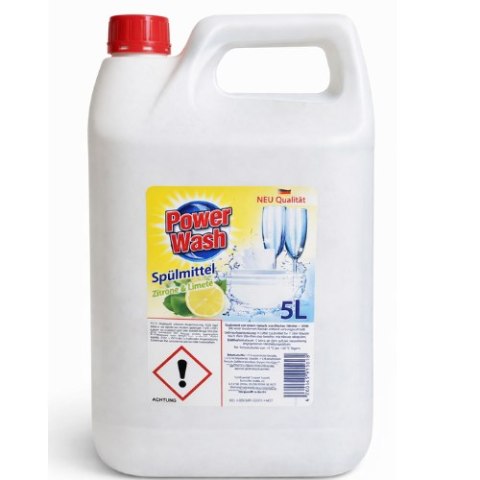 Płyn do naczyń Power Wash 5L - cytryna i limonka, wydajny koncentrat