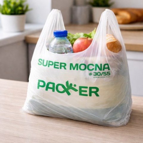 Reklamówki foliowe 30x55 cm - super mocne torby jednorazowe PACKER