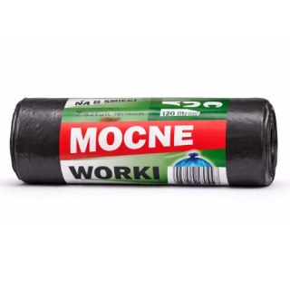Worki na śmieci mocne 120L - 7 szt., wytrzymałe, duże worki na odpady