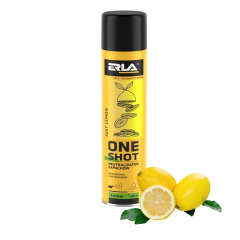 ONE SHOT Just Lemon – profesjonalny neutralizator i odświeżacz powietrza 600 ml
