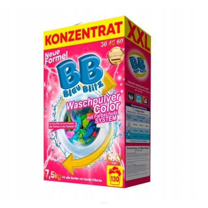 Blau Blitz Proszek do prania odzieży kolorowej 7,5 kg (150 prań)
