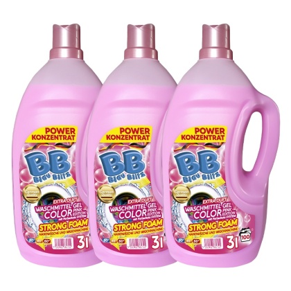 Żel do prania tkanin kolorowych silna piana Blau Blitz 3000 ml koncentrat