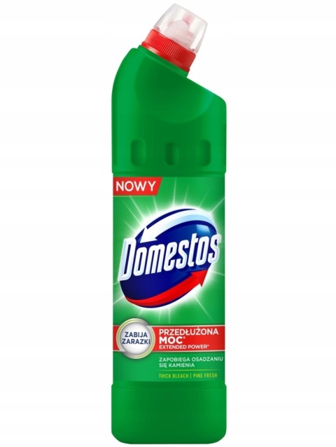 Domestos Domestos Pine Fresh 750 ml – płyn do WC, usuwa kamień i bakterie 99,9%