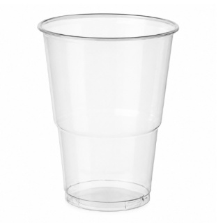 Kubki Plastikowe PP Przezroczyste 400ml 50szt Do Piwa