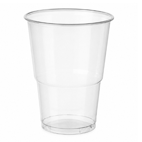Kubki Plastikowe PP Przezroczyste 400ml 50szt Do Piwa