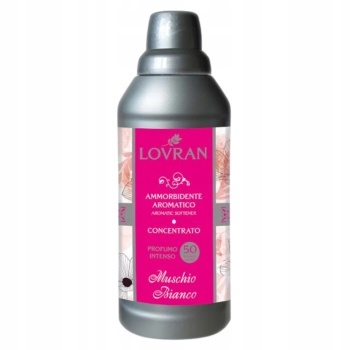Płyn do płukania tkanin włoski Lovran Muschio Bianco 1000 ml koncentrat