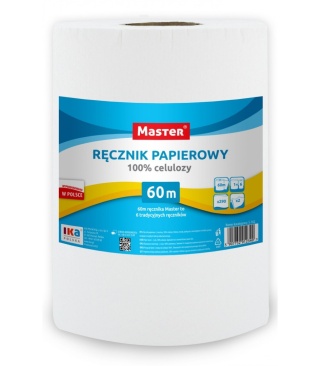 Master Ręcznik Papierowy 100% Celuloza 60m Duża Rolka