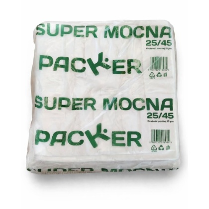 Reklamówki foliowe 25x45 cm - super mocne torby jednorazowe PACKER