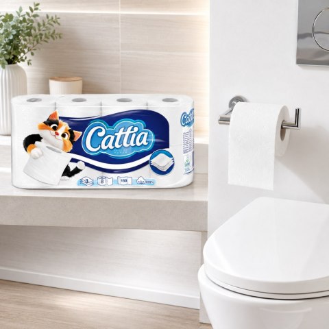 Papier Toaletowy Cattia 8 Rolek 3 Warstwy 150 Listków