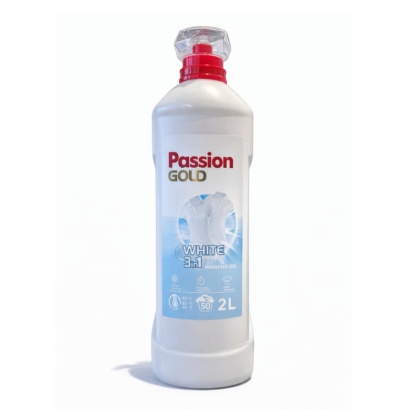 Passion Gold White 3w1 Żel do Prania Białego 2 L Washing Gel Do Białych Tkanin 50 Prań