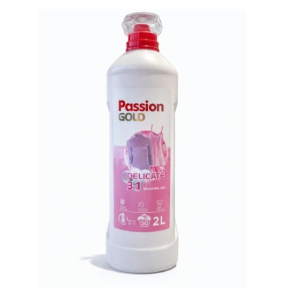 Passion Gold Delicate 3w1 Żel do Prania Delikatnych Tkanin 2 L Washing Gel Do Delikatnych Ubrań 50 Prań