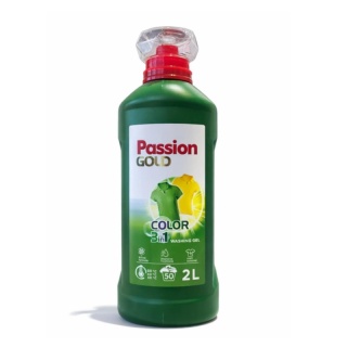 Passion Gold Color 3w1 Żel do Prania Kolorów 2L Washing Gel Do Tkanin Kolorowych 50 Prań