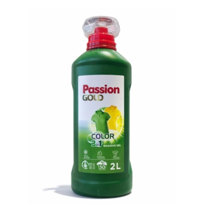 Passion Gold Color 3w1 Żel do Prania Kolorów 2 L Washing Gel Do Tkanin Kolorowych 50 Prań