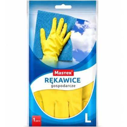 Rękawice Gospodarcze Master Rozmiar L 1 Para Lateksowe Żółte