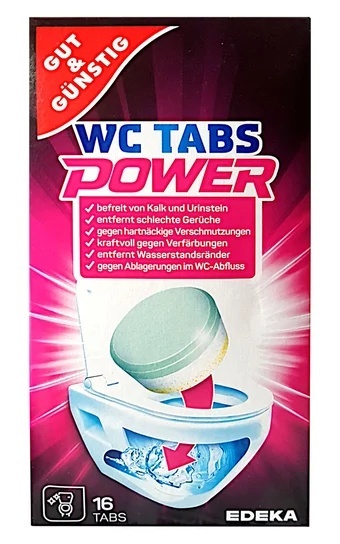 Tabletki czyszczące do WC - tabs power 16 x 25 g
