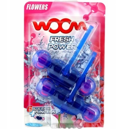 Zawieszka Do WC WOOM Flower 2x50g Kostka Barwiąca Odświeżacz 6w1