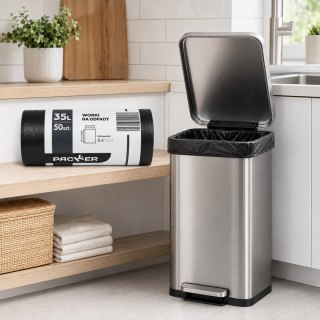 Worki Na Śmieci 35L 50szt HD Czarne Packer